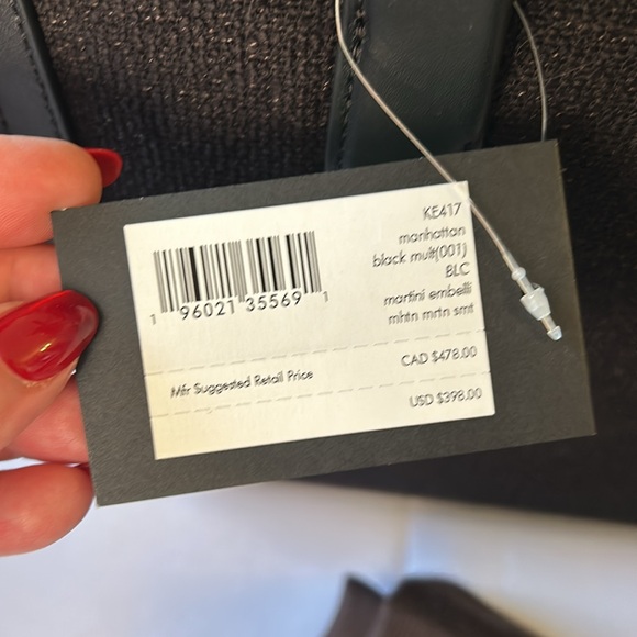 Kate Spade NWT Martini Beaded Embellished Bag Handles and Shoulder Strap Black - Picture 6 of 6